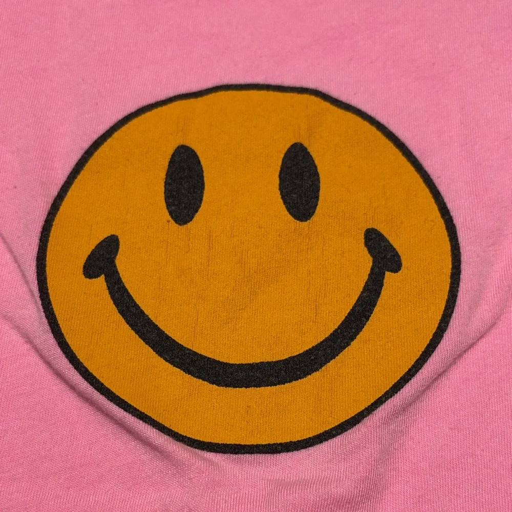 Aviator Nation Kids Pink Tee with Smiley Face Size 14 - Picture 4 of 6